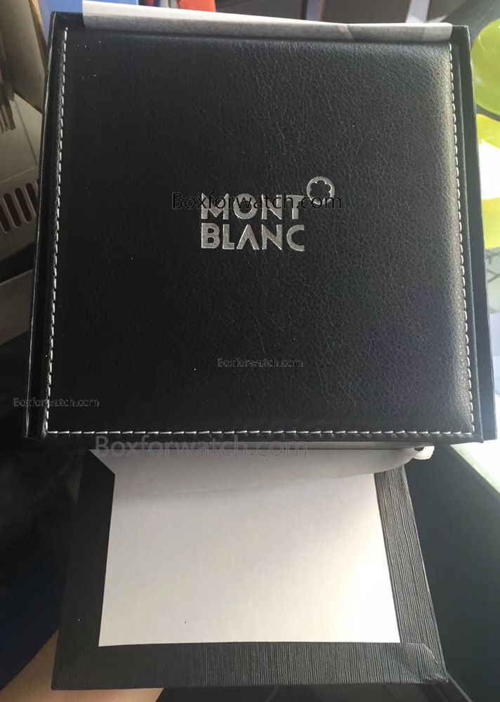 Replica Montblanc Watch Boxes/Large Size Black Leather for sale